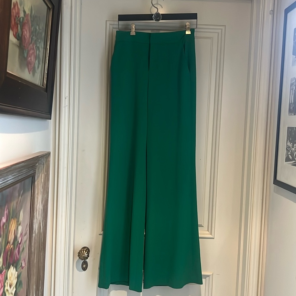 Green high waisted Alice & Olivia bootleg trouser size 4